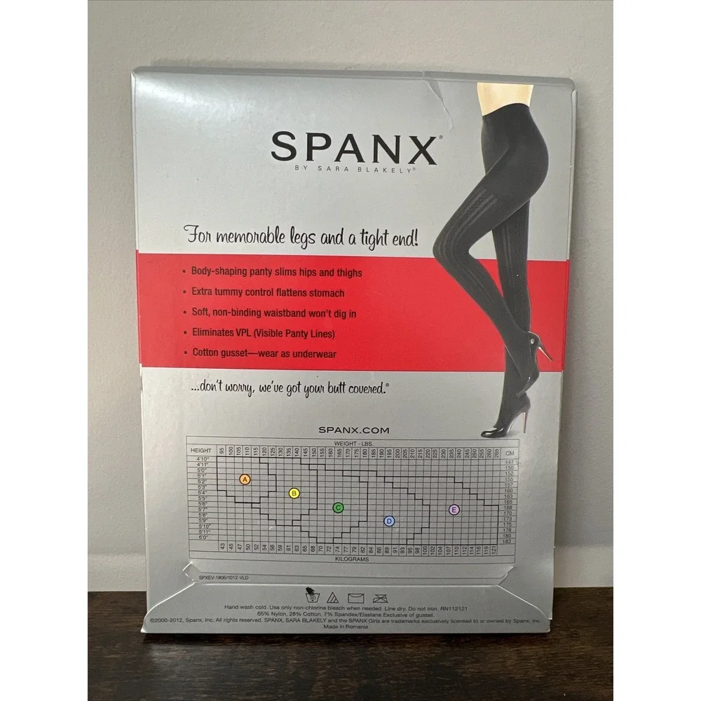 Spanx Uptown Tight-End FISHNET Pantyhose Tights ~ Size 1 (A) ~ BLACK COLOR